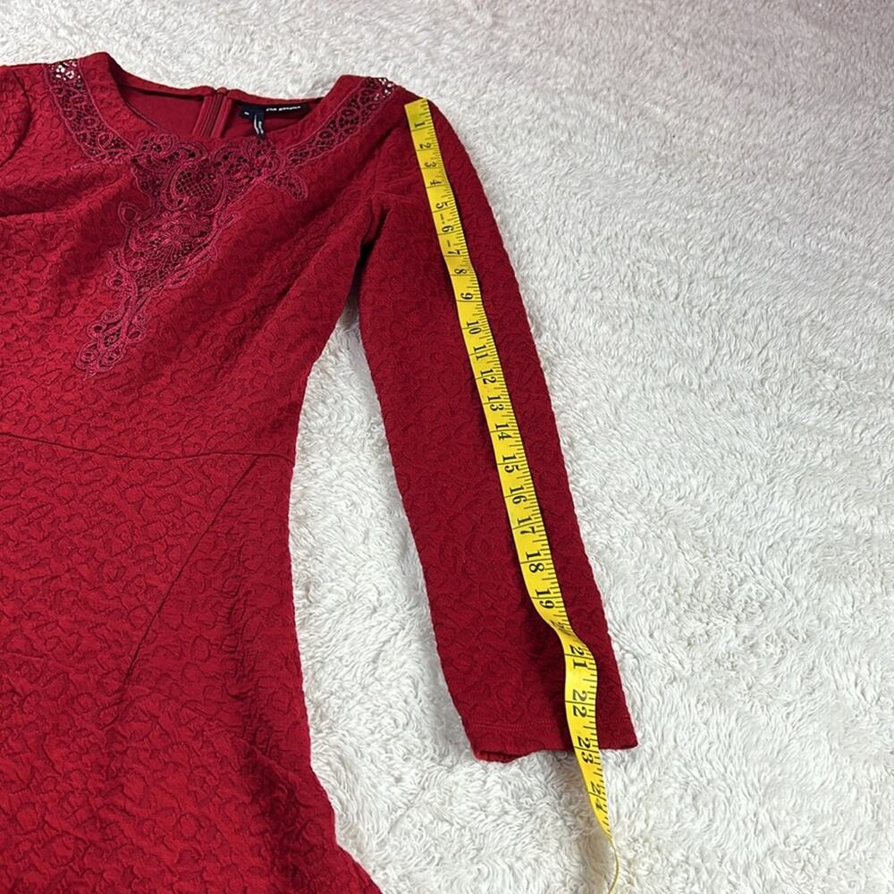 The Kooples long sleeved maroon fit and flare dress, med - Picture 8 of 9